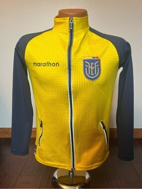 Marathon Authentic Ecuador National Team Soccer Jacket Men’s Small Yellow Blue